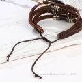 Factory Supply Custom Design Wrap Leather Charm Bracelets